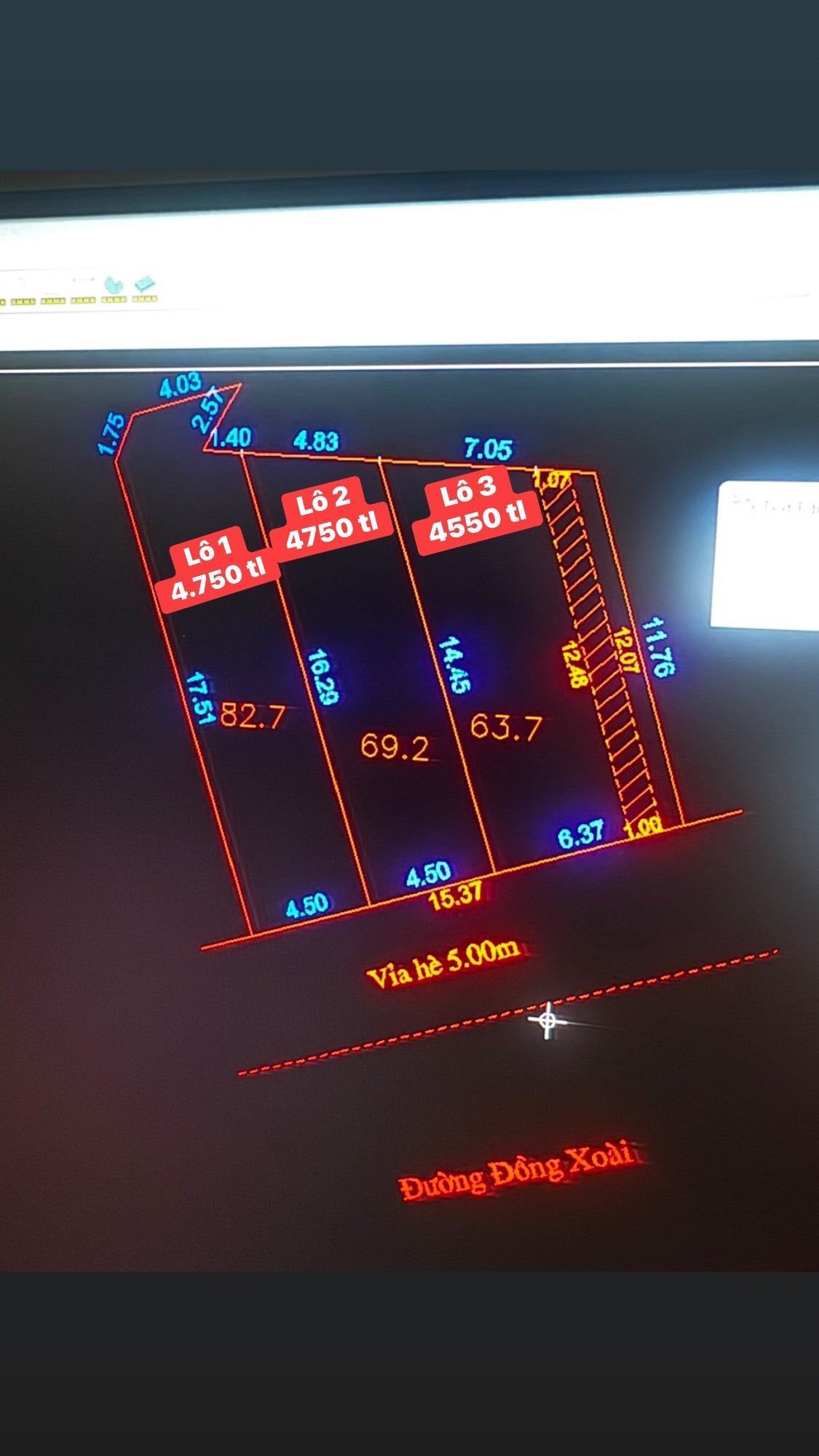 🔴💥Bán đất 3 Lô liền kề đường Đồng Xoài - Đường 10,5m