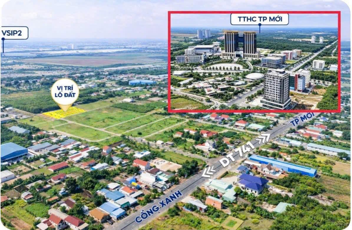 Bán đất 6364.9m² có sẵn 60m² thổ cư ngang 5m giá 850 triệu tại Đường ĐT 741 Phường Chánh Phú Hòa