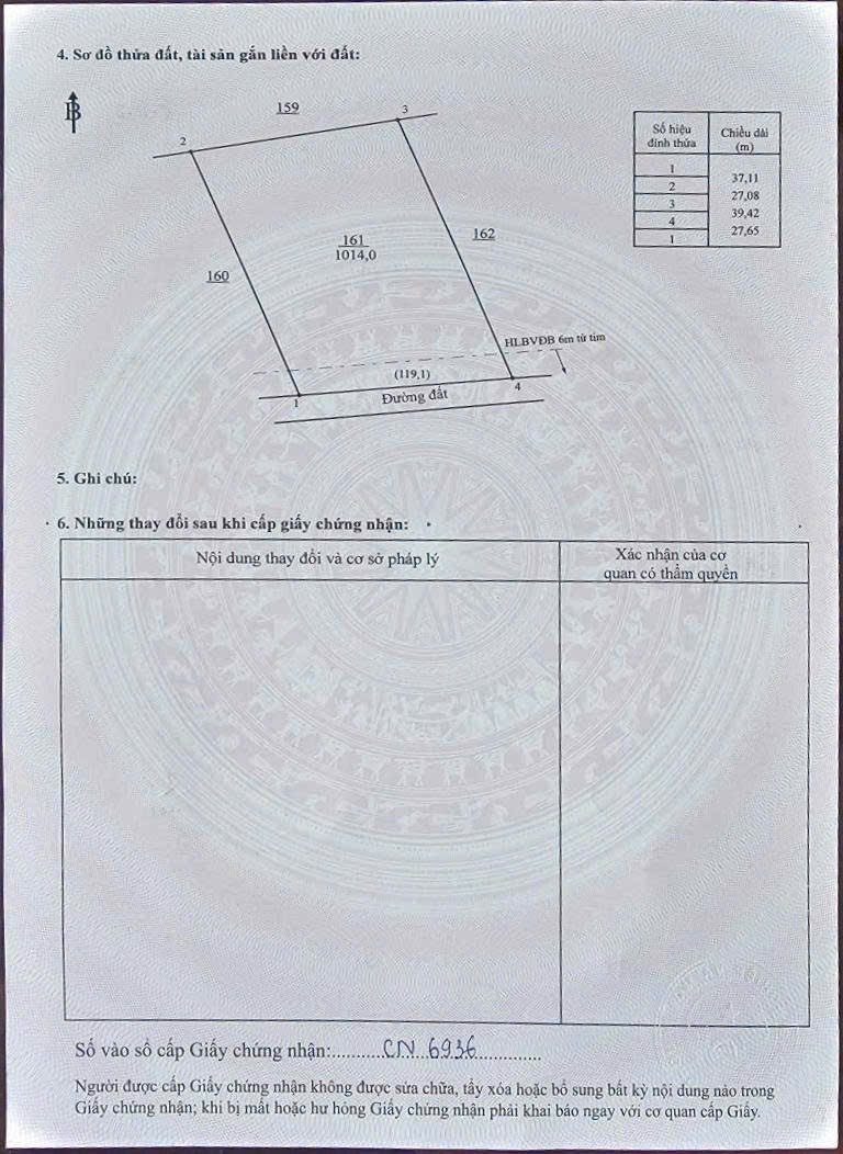 Bán Đất 1050m² thổ cư 100m² giá 230 triệu tại Đường ĐT 741 Xã Tân Hòa Huyện Đồng Phú Bình Phước