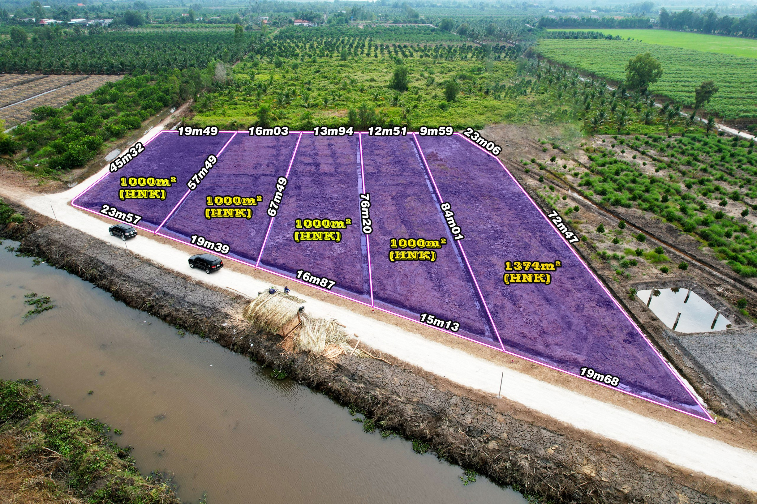 Bán đất vườn 1000 mv xã thạnh Hòa