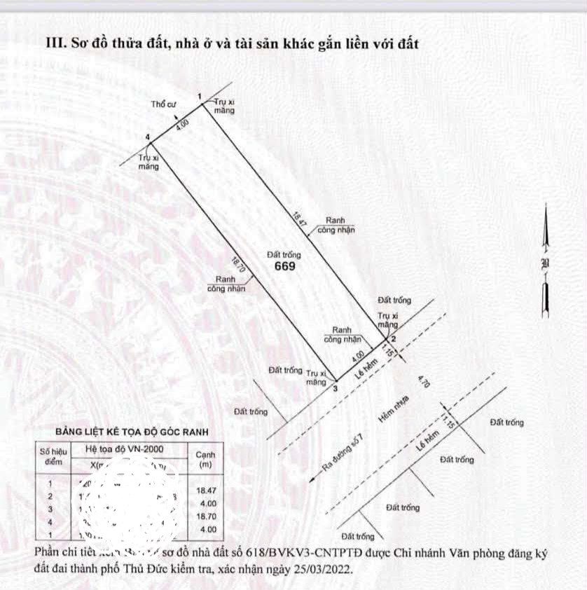 50m tới Phạm Văn Đồng _ 74m2 vuông đẹp _ 6.9 tỷ TL