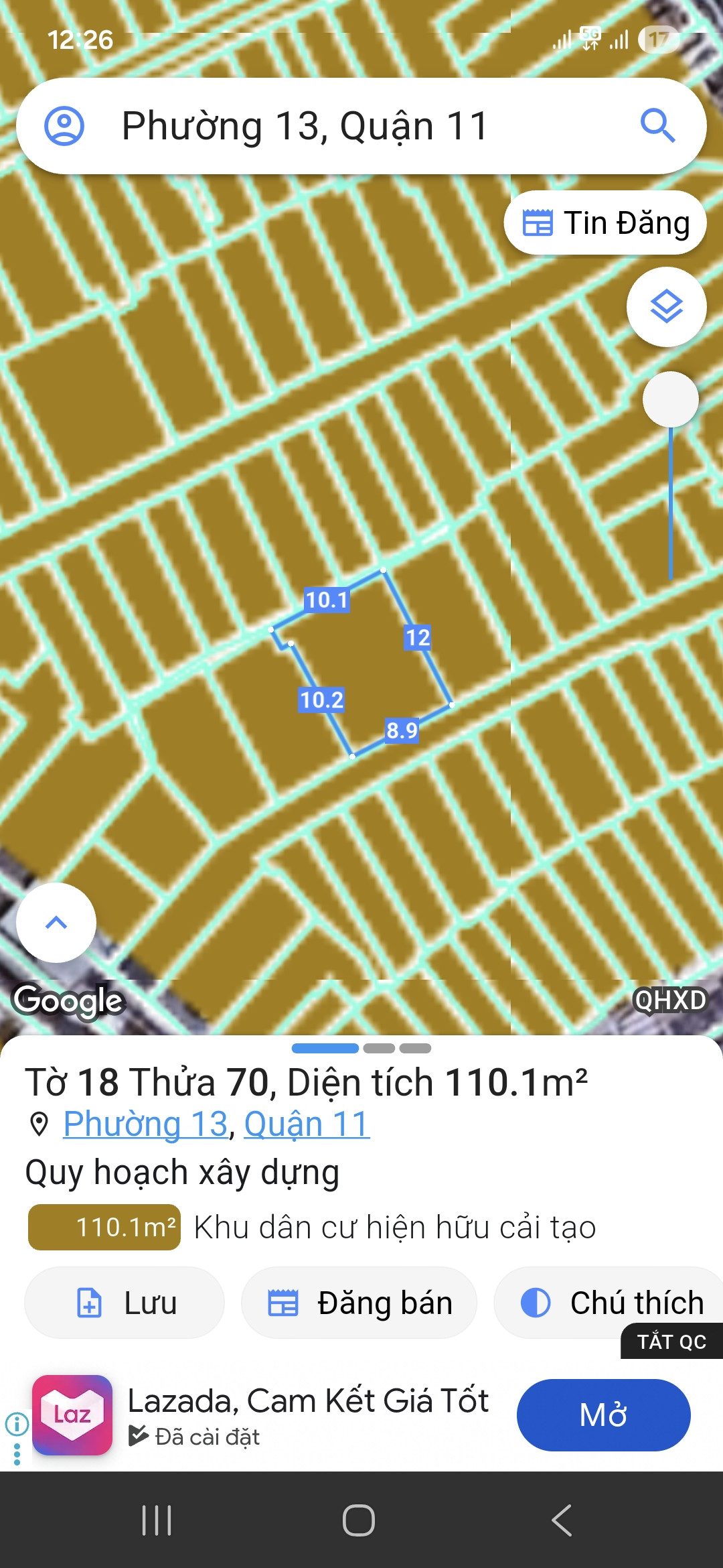 NHÀ BÁN QUẬN 11, TPHCM, DT 110M2, NHÀ NÁT, VI BẰNG CHÍNH CHỦ CHƯA RA SỔ