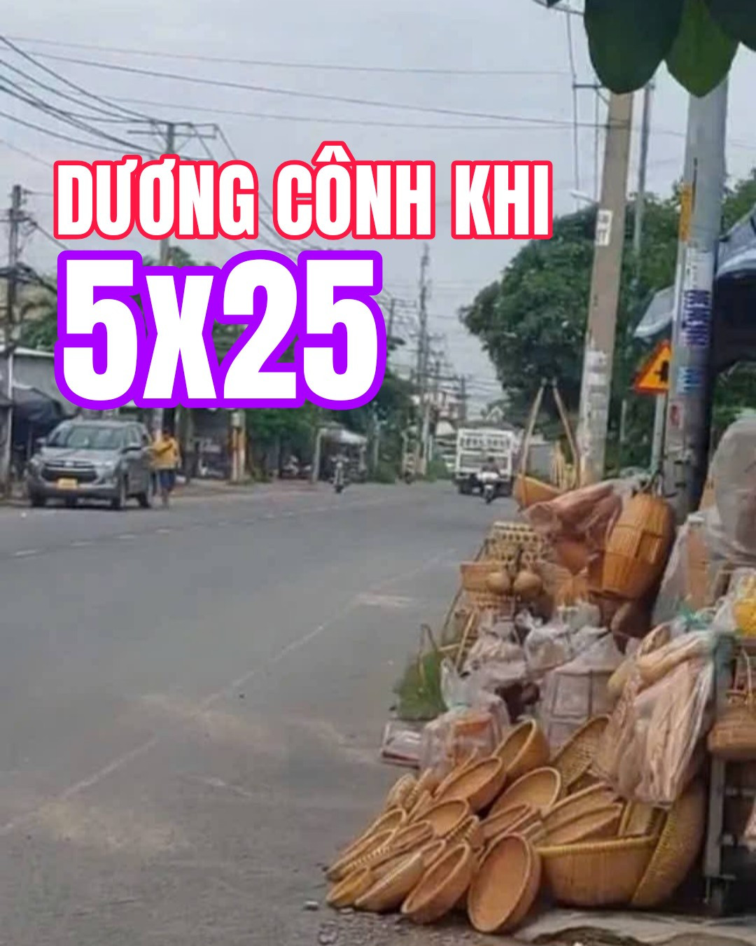 🟥Bán đất mặt tiền Dương Công Khi 5x25=125m² có sẵn 110m² thổ cư giá 5.6 tỷ tại Tân Hiệp Xã Hóc Môn