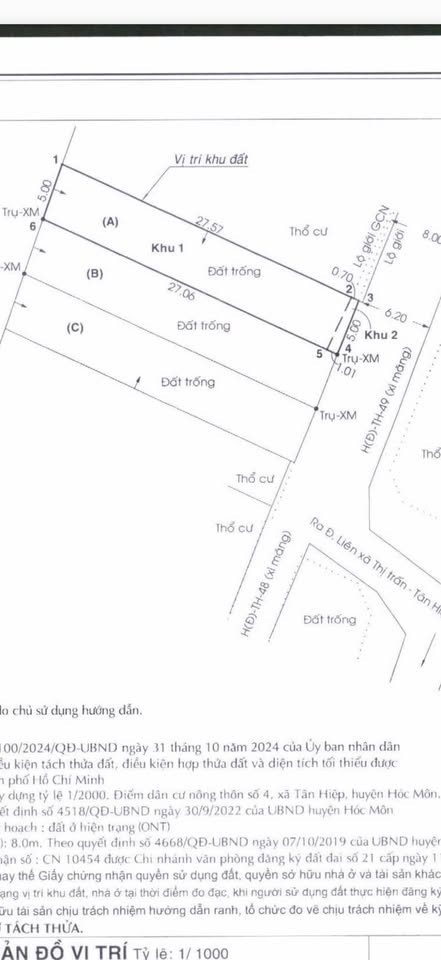 Bán gấp xoay tiền kinh doanh_5x30m2 có thổ cư_vừa bán vừa cho chưa đến 3 tỏi_tiềm năng phát triển tốt_kinh doanh đầu tư ngay