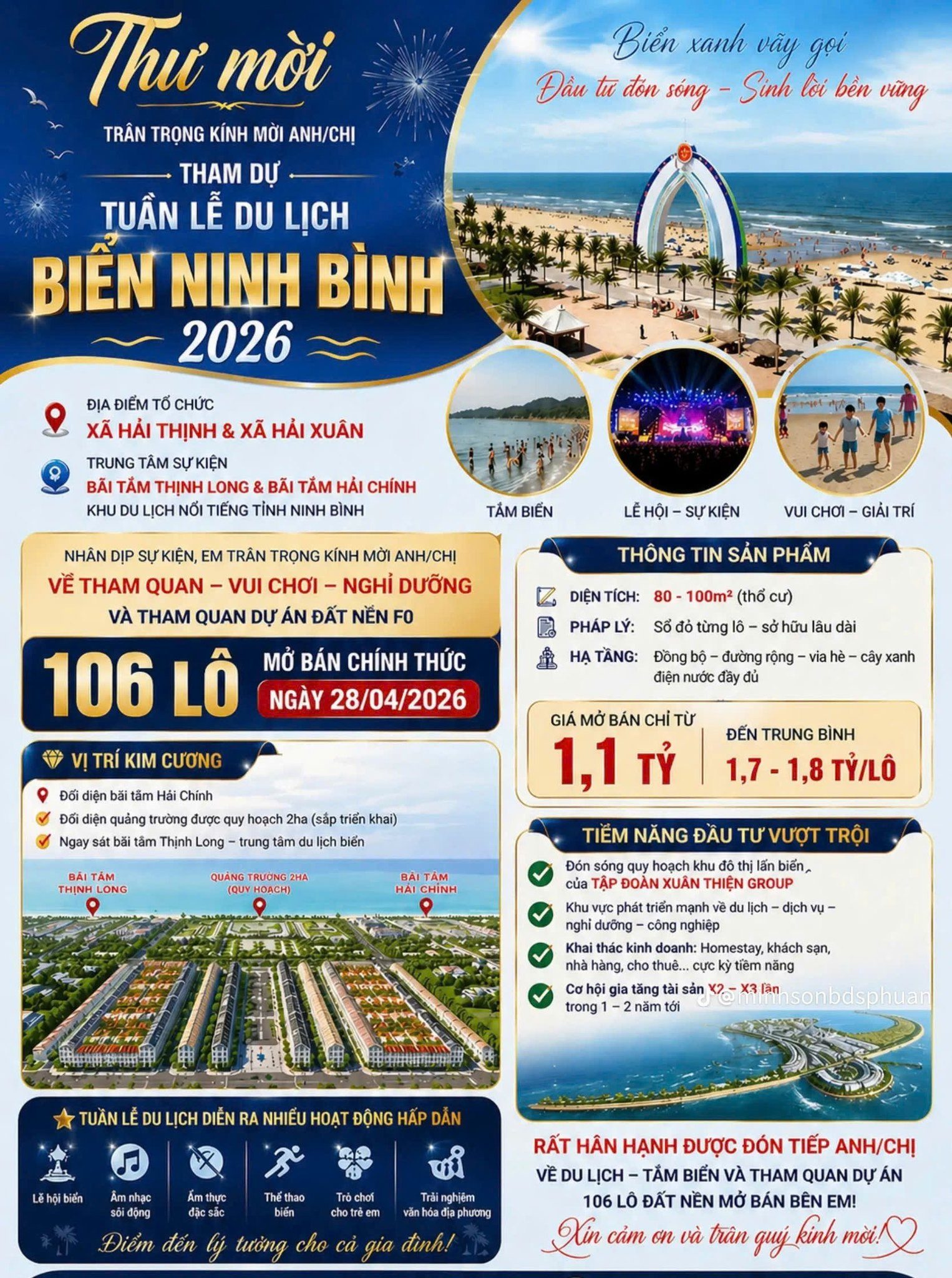 ⚡ HƠN 1 TỶ SỞ HỮU ĐẤT MẶT ĐƯỜNG LỚN BIỂN THỊNH LONG – CƠ HỘI ĐÓN ĐẦU CHU KỲ TĂNG GIÁ MỚI