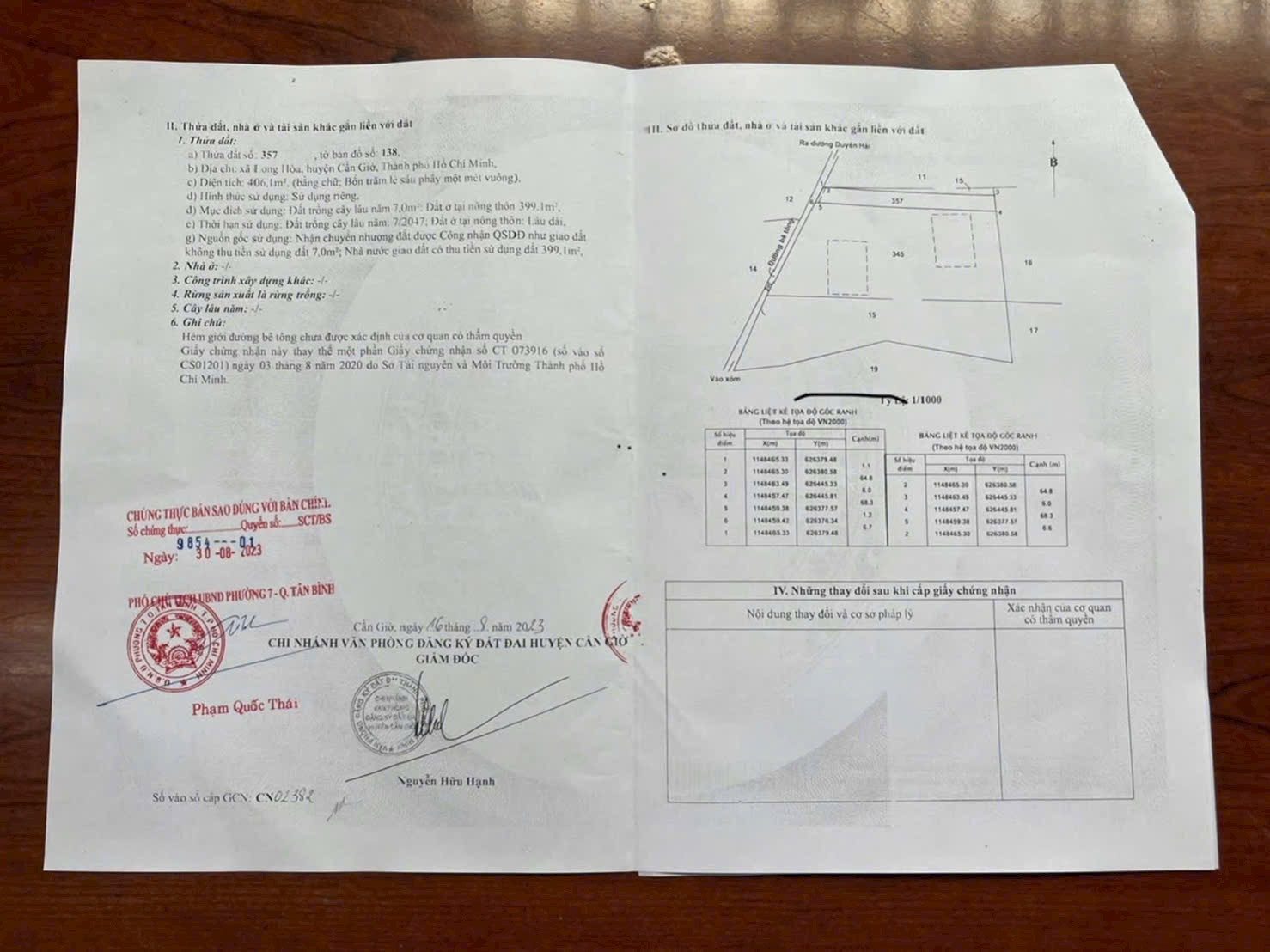 Bán đất mặt tiền đường bê tông xe ô tô, cách Đường Duyên Hải 20m, tặng thêm 110m giấy tay