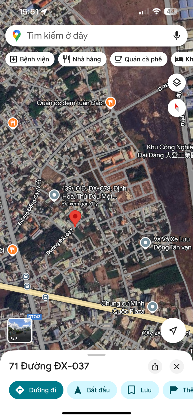 Mt Dx037 Phú Mỹ (phường Bình Dương-TP.HCM) nhựa 6m thông vị trí đẹp,xây biệt thự,nhà vườn,nhà nghĩ...ngang 7,63m nở hậu