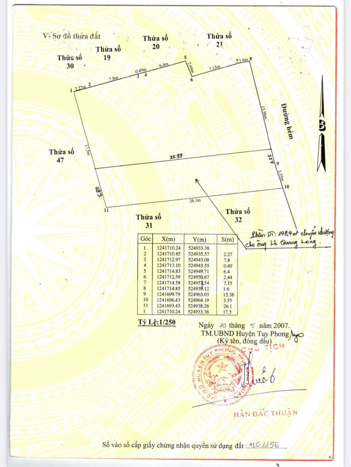 Bán đất trung tâm thị trấn liên hương - Lâm Đồng