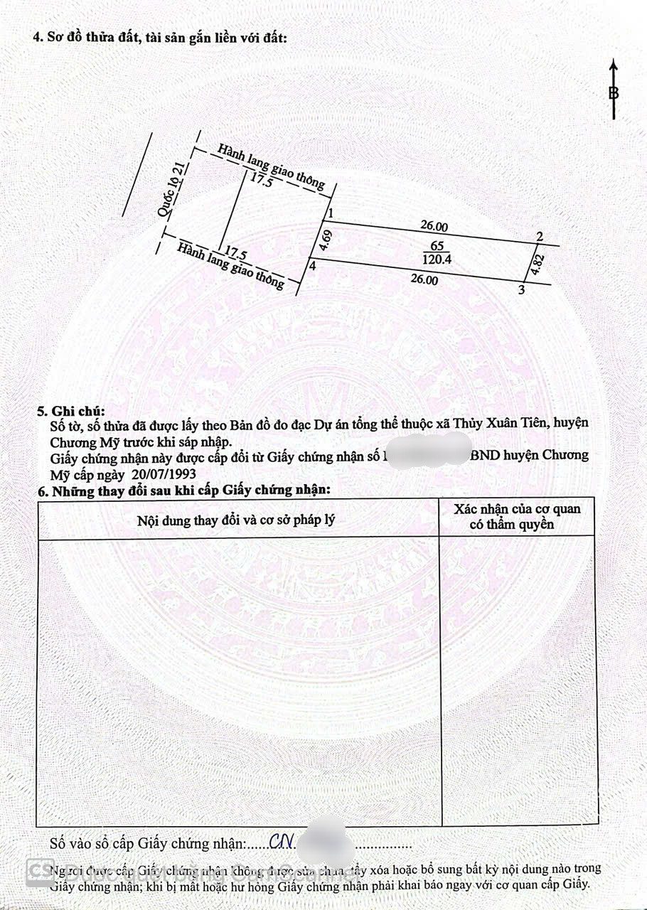 Bán nhà 164m² full thổ cư ngang 4,8m giá 9 tỷ tại Đường Hồ Chí Minh Xã Xuân Mai