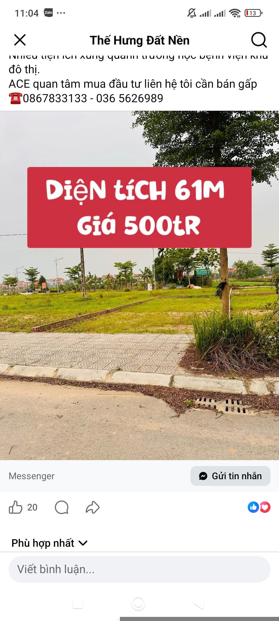 CẦN TIỀN BÁN GẤP LÔ ĐẤT VEN ĐÔ HÀ NỘI 493.TR


CẦN TIỀN BÁN GẤP LÔ ĐẤT VEN ĐÔ HÀ NỘI 493.TR