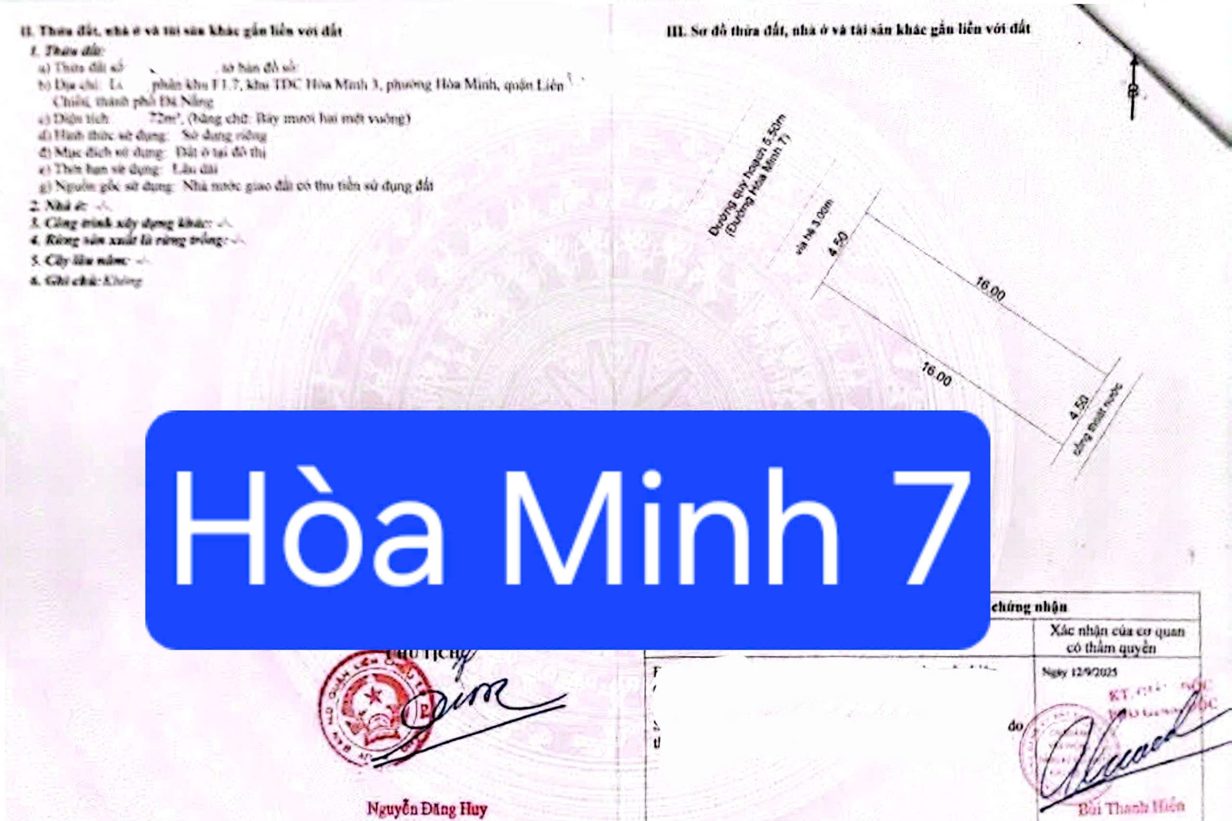 Bán nhà C4 đường Hòa Minh 7 - Song song Hồ Tùng Mậu