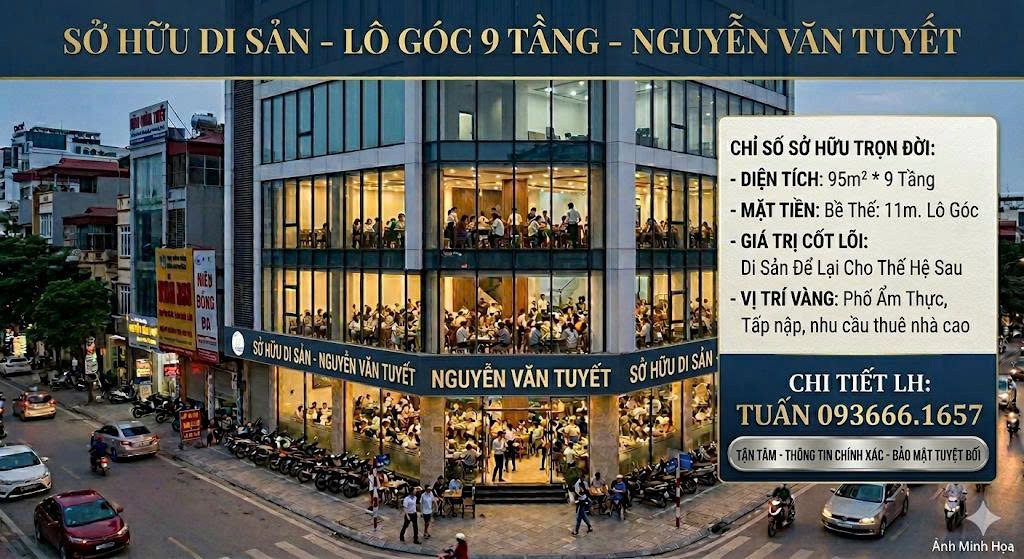 Bán Di Sản Hiếm Mặt Phố Nguyễn Văn Tuyết 95m2*9T, Mặt Tiền 11m.