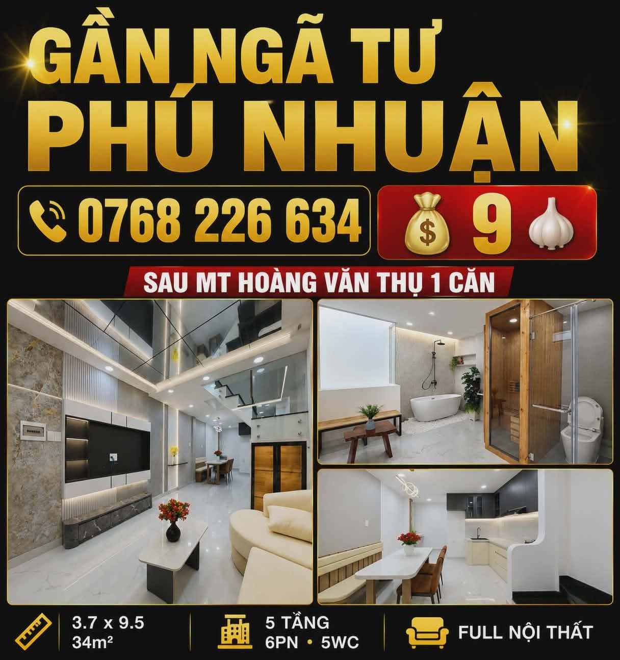 Bán Nhà riêng 34m² thổ cư 34m² giá 9 tỷ tại Đường Hoàng Văn Thụ Phường Cầu Kiệu TP. Hồ Chí Minh