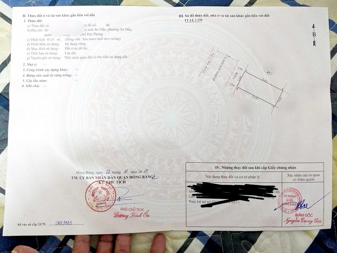 ❌❌❌ ĐẤT KHU ĐÔ THỊ MỚI SỞ DẦU – HỒNG BÀNG – 61M² MẶT TIỀN 5M ❌❌❌