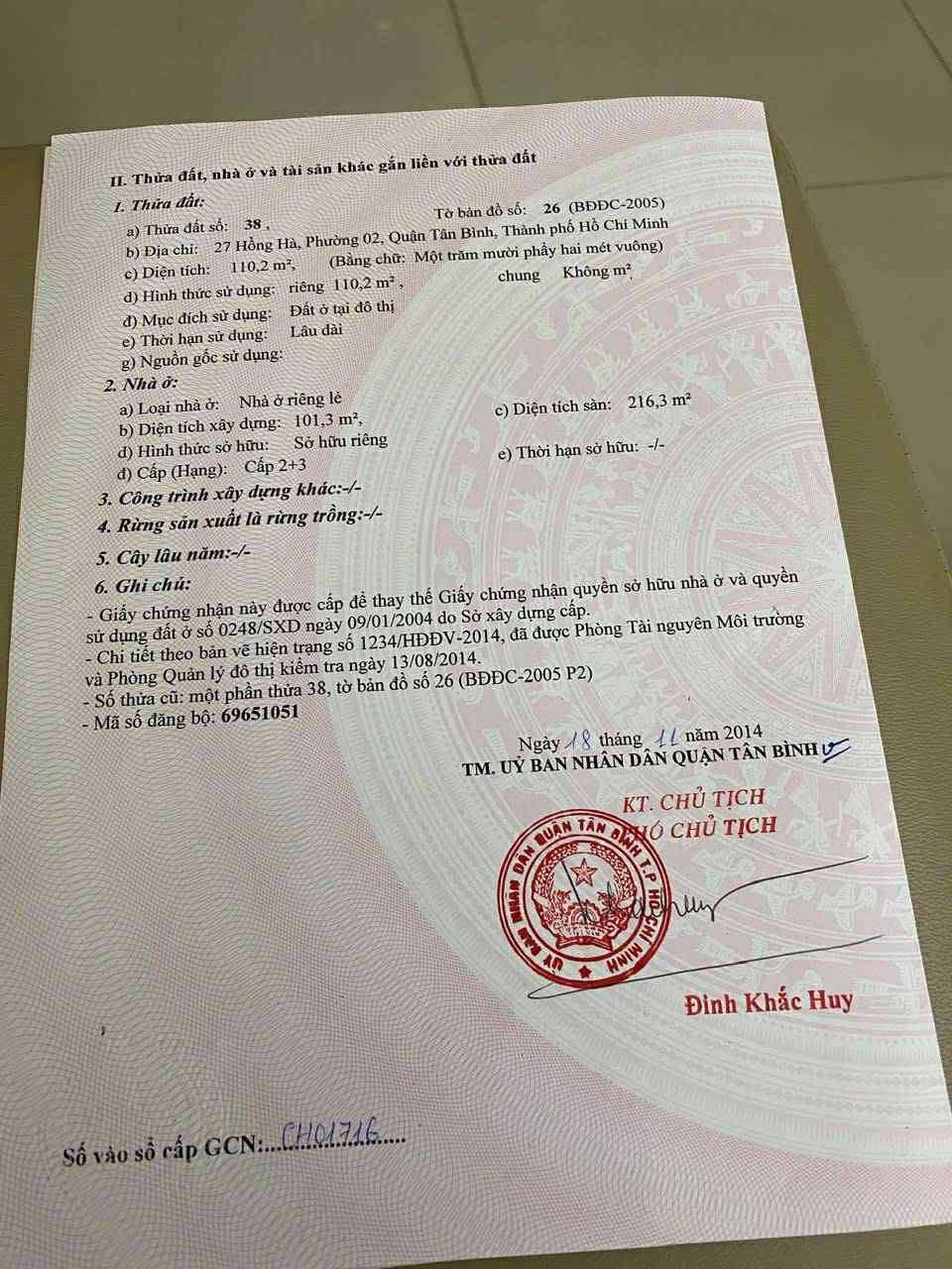 Bán nhà Hồng Hà, Phường 2, Quận Tân Bình – Giá 27 tỷ