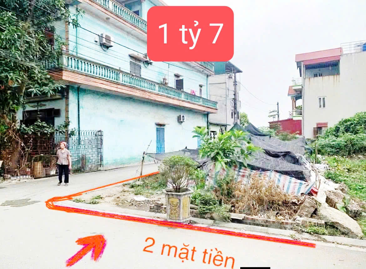 Giảm giá 100 triệu bán gấp lô đất lô góc 2 mặt tiền giá 1 tỷ 7  ở Phúc Yên