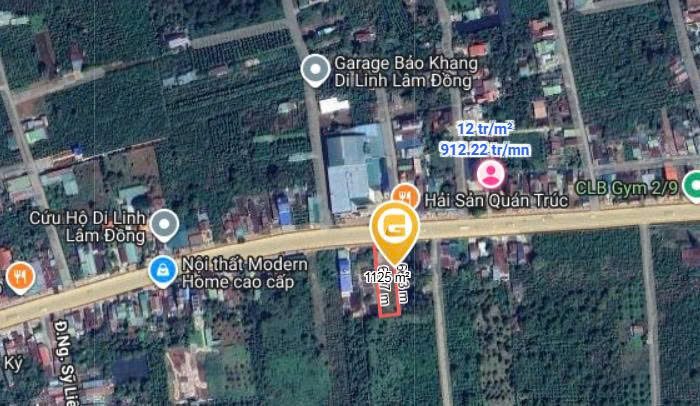 Cần bán gấp lô đất thổ cư MT đường nhựa ngay TT Di Linh, Lâm Đồng 1117m2
