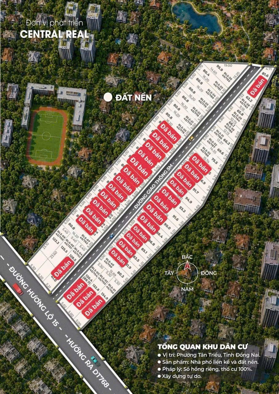 CƠ HỘI ĐẦU TƯ ĐẤT NỀN F0 NẰM NGAY MẶT TIỀN HL15 SỔ RIÊNG GẦN SÔNG - GO SIÊU THỊ , CHỢ , TRƯỜNG HỌC