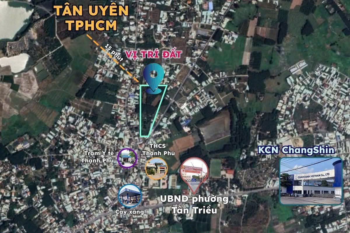 BÁN GẤP LÔ ĐẤT 80M² - 2 MẶT TIỀN GẦN KCN CHANGSHIN - 1 TỶ 4