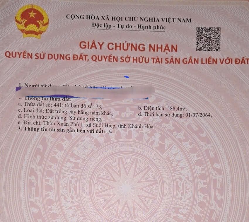 Suối Tiên( nay là Suối Hiệp), 588m2, Qh thổ cư. lH 0938161427
