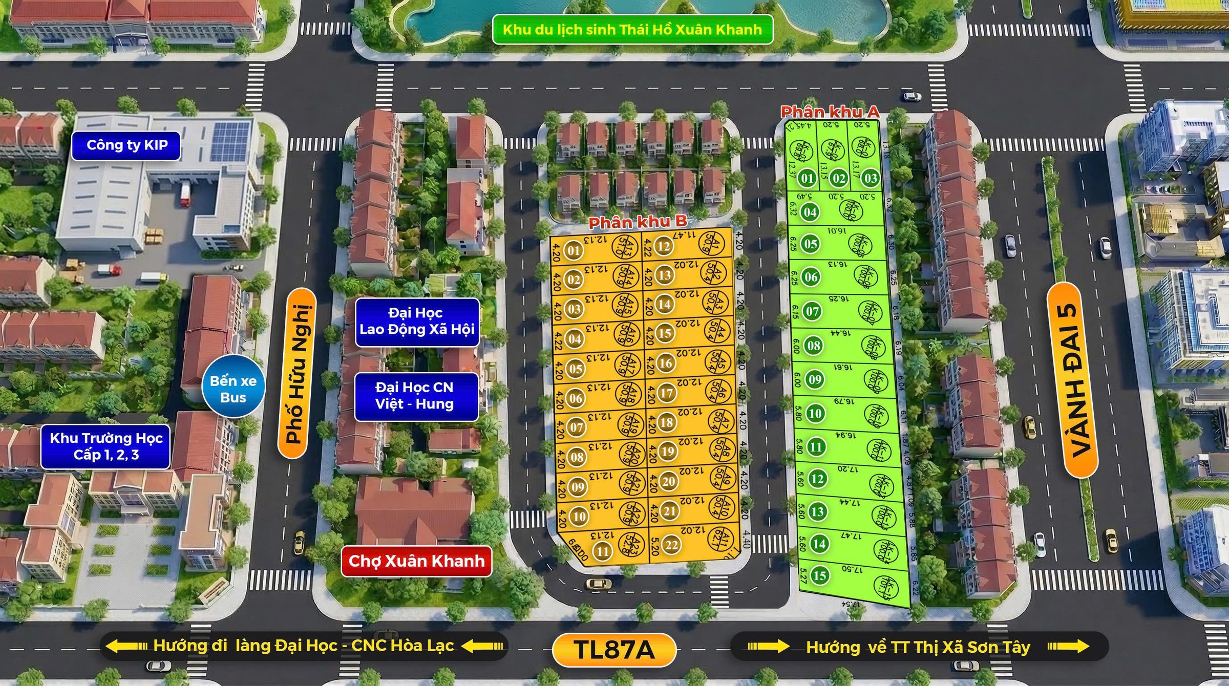 Cần bán lô đất full thổ cư có vỉa hè ngay Xuân Khanh Sơn Tây