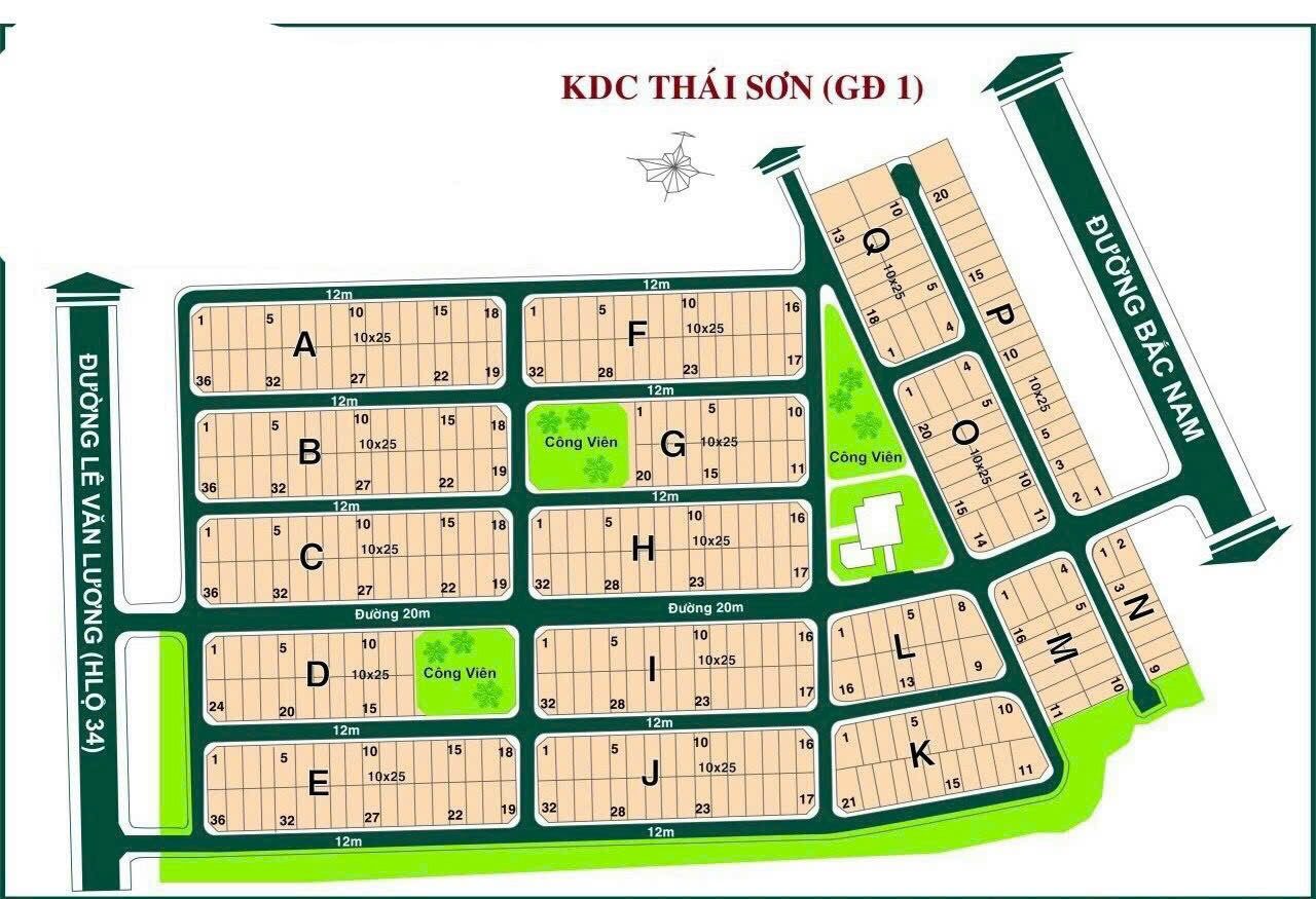 Bán Lô Góc Biệt thự 373m2 KDC Thái Sơn Phước Kiển Nhà Bè
