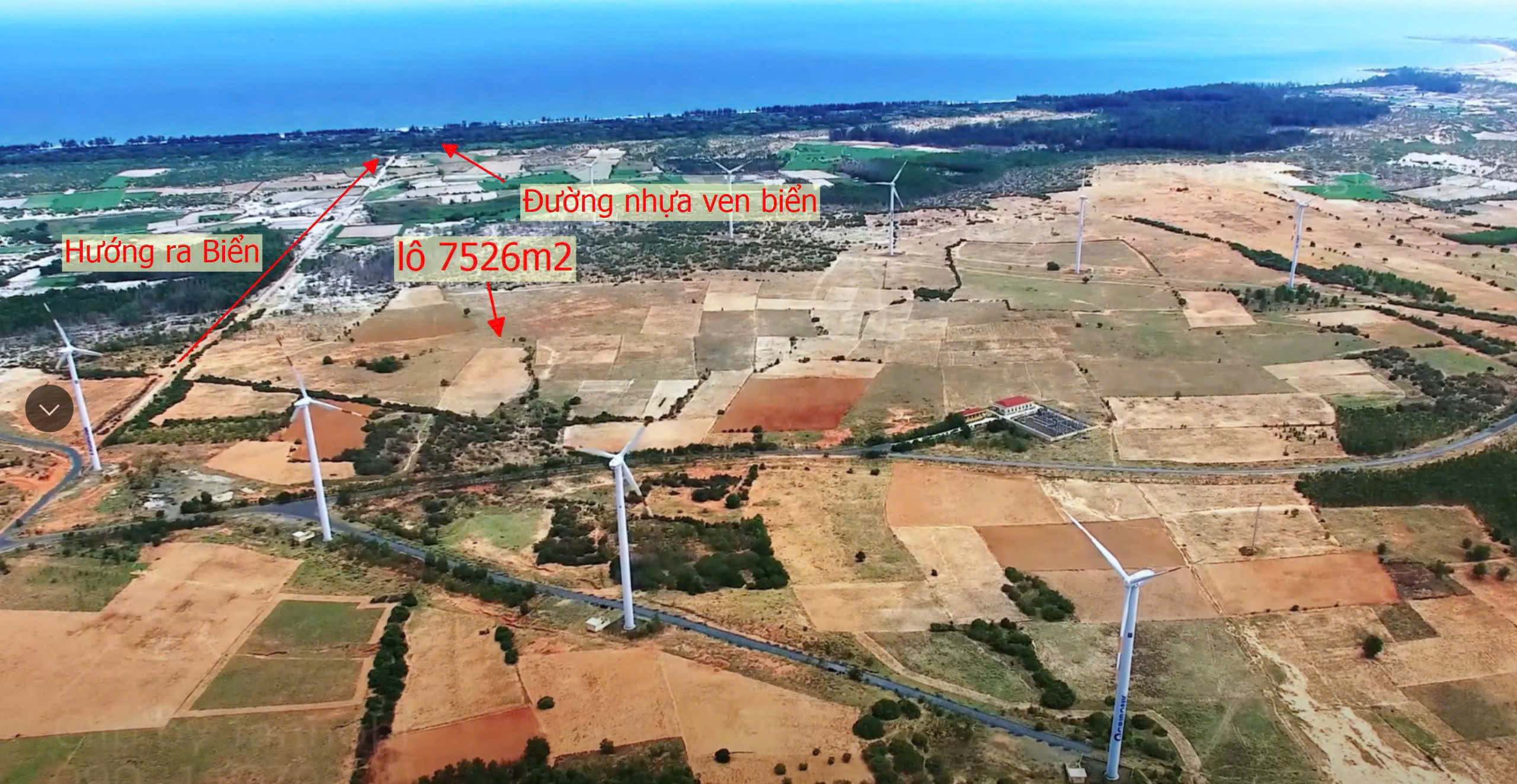 Bán gấp quỹ đất 7.526m² view biển – Bình Thạnh, Tuy Phong – Cách biển cát trắng 2km – Đường vào thuận tiện – Giá: 5.27 tỷ