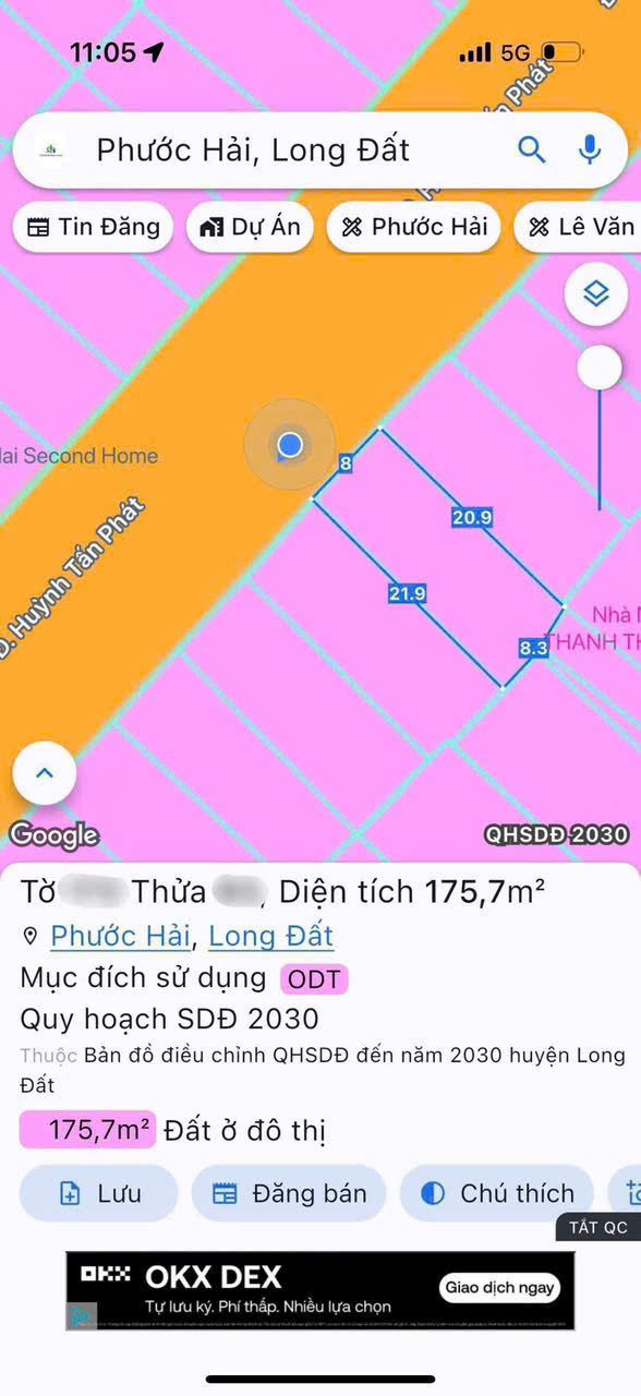 🔥 MẶT TIỀN HUỲNH TẤN PHÁT – SÁT BIỂN PHƯỚC HẢI – ĐI BỘ 140M RA TỚI BÃI TẮM 🔥
