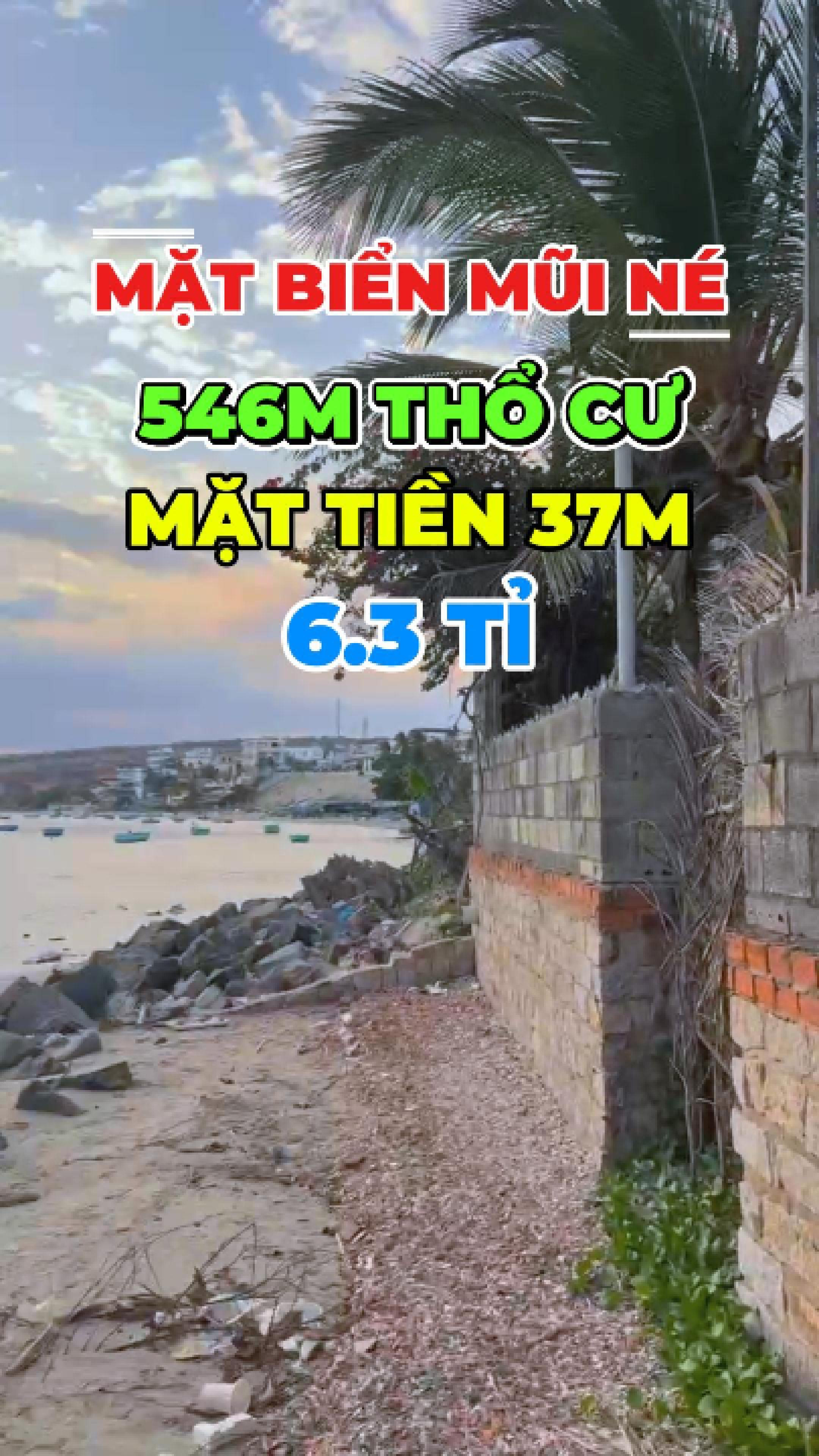 Bán Đất 546m² thổ cư 300m² giá 6.3 tỷ tại Đường Huỳnh Thúc Kháng Phường Mũi Né Thành phố Phan Thiết Bình Thuận