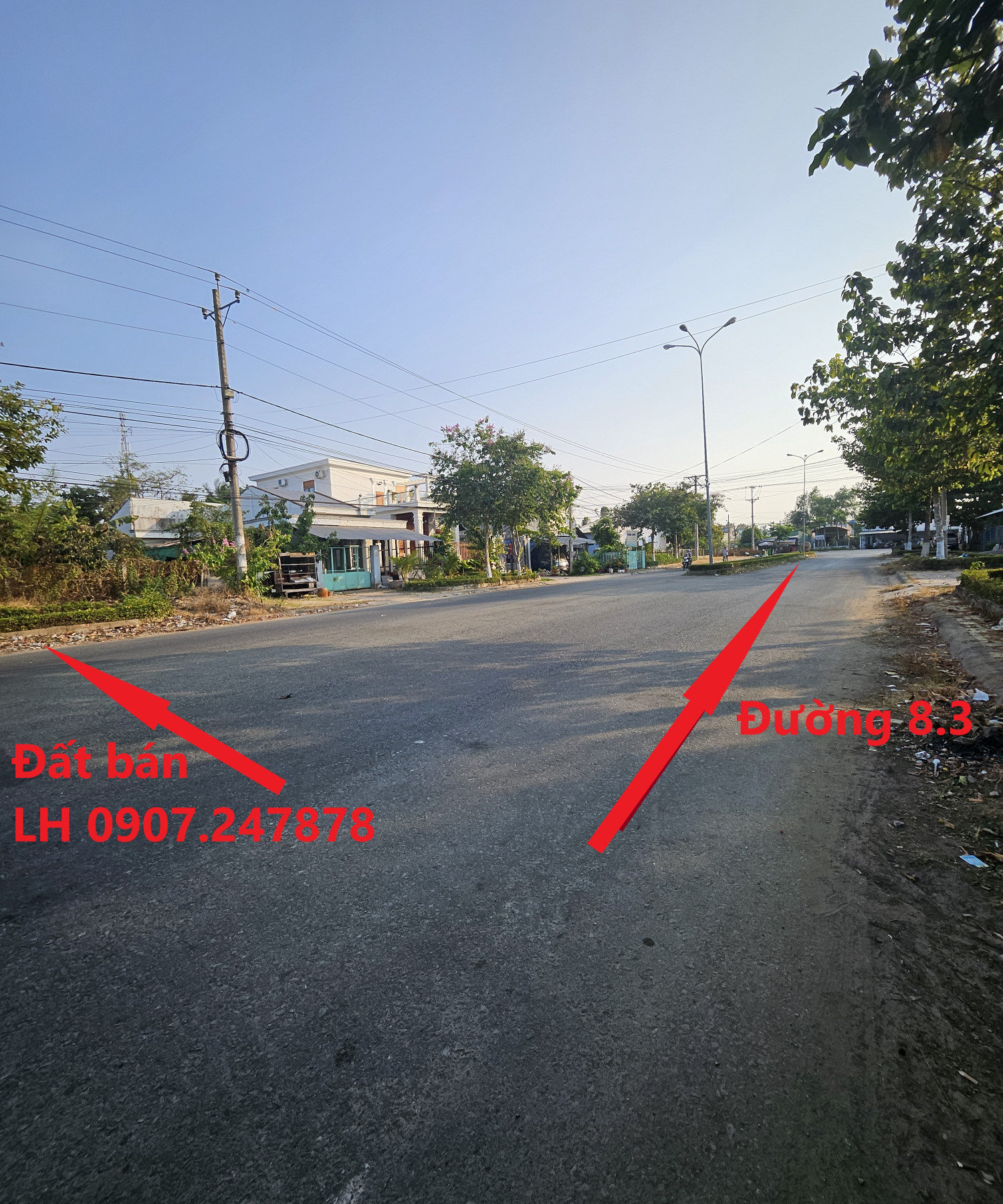 Bán đất 2 mặt tiền đường nhựa số 1 khu Minh Linh, Phường 5, Vĩnh Long