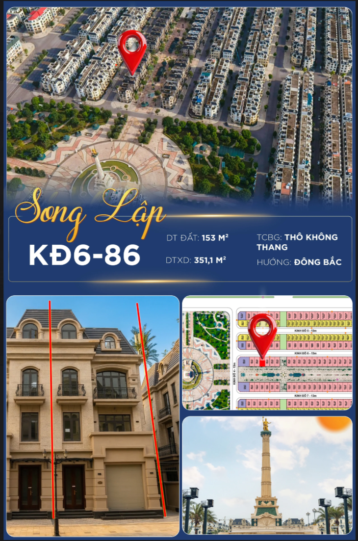 SONG LẬP KĐ6-86 – VỊ TRÍ ĐẸP, KHÔNG GIAN SỐNG THƯỢNG LƯU