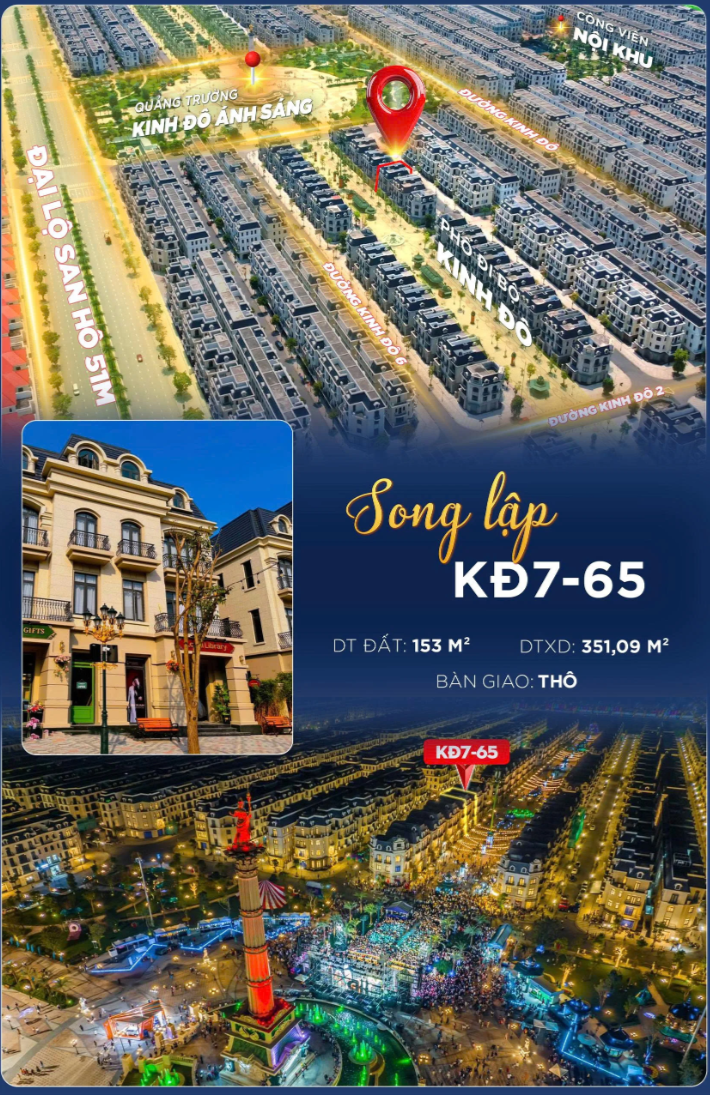 🚨 SIÊU PHẨM SONG LẬP KINH ĐÔ – HƯỚNG TÂY NAM ĐƯỢC SĂN ĐÓN