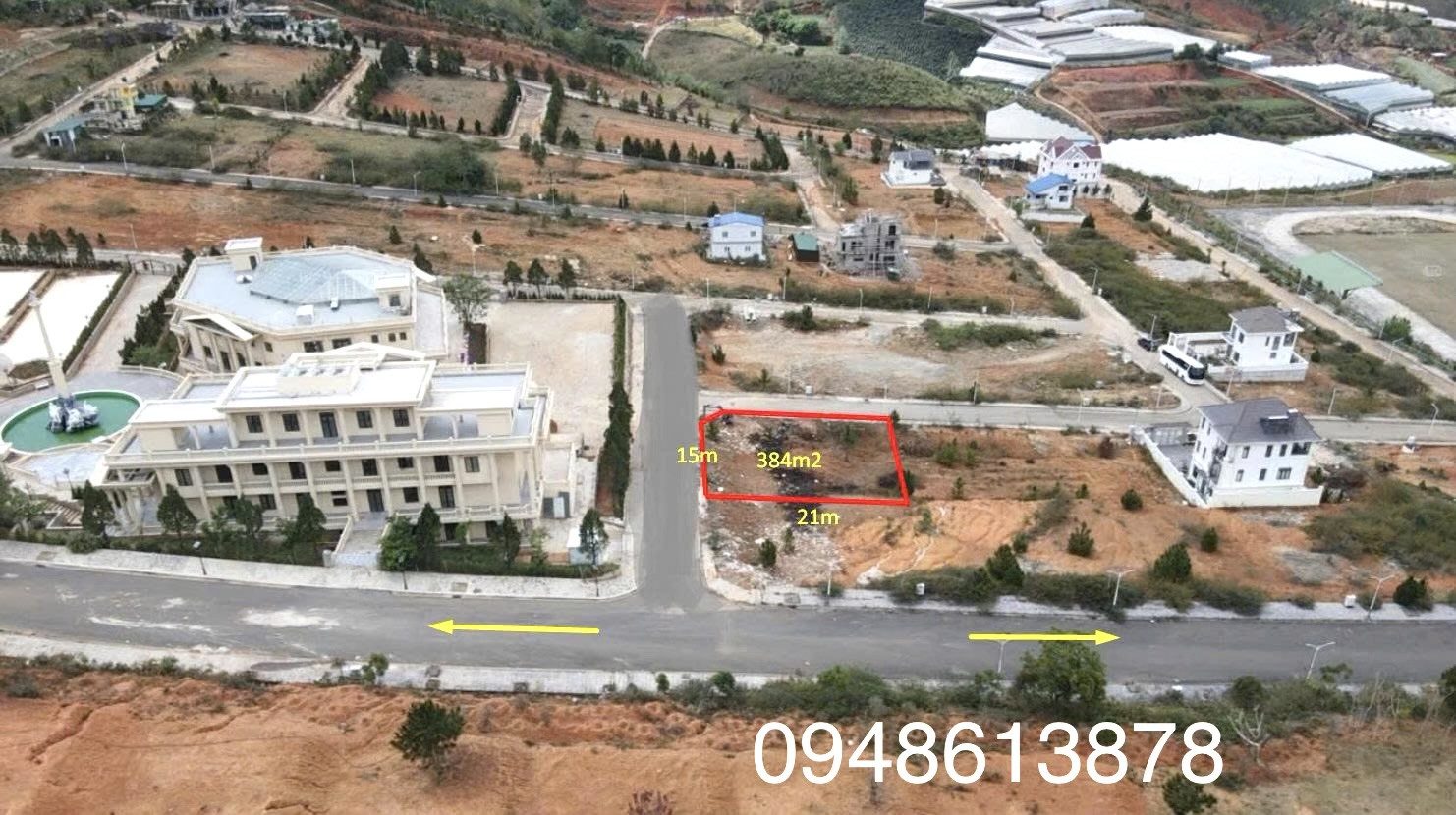 Bán Đất 384m² thổ cư 384m² giá 13 tỷ tại Đường Langbiang Phường Lang Biang - Đà Lạt Lâm Đồng