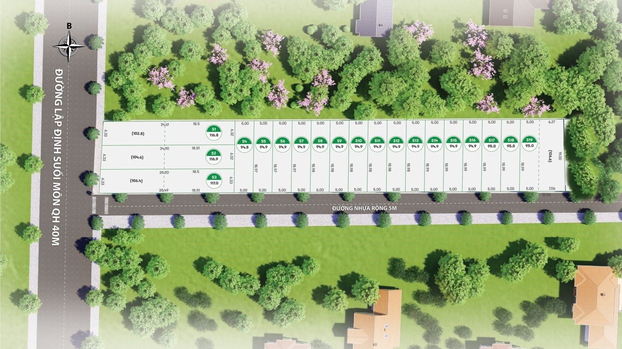 Bán đất 94.9m² ngang 5m giá 2 tỷ Xã Cam Lâm