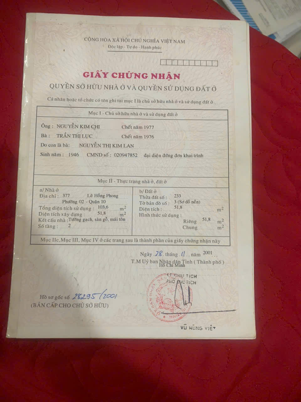 Bán nhà 377 Lê Hồng Phong, P.12, Q.10 – Giá 22 tỷ