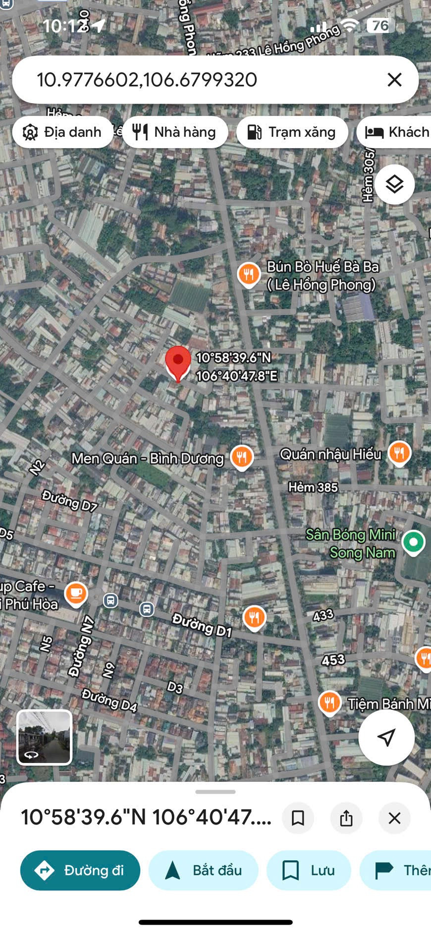 Đất hẻm 370 Lê Hồng Phong,Phú Hòa cũ (phường Phú Lợi-TP.HCM)gần trường ĐH. Thủ Dầu Một,KDC Phú Hoà 1 giá (💰3,35tỷ).Đường nhựa thông rộng hơn 4m, đường thông, vị trí cực víp, tiện ích xung quanh không thiếu gì