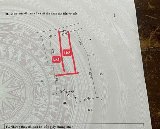 Bán đất 74m² ngang 4m giá 1.58 tỷ Xã Yên Mỹ