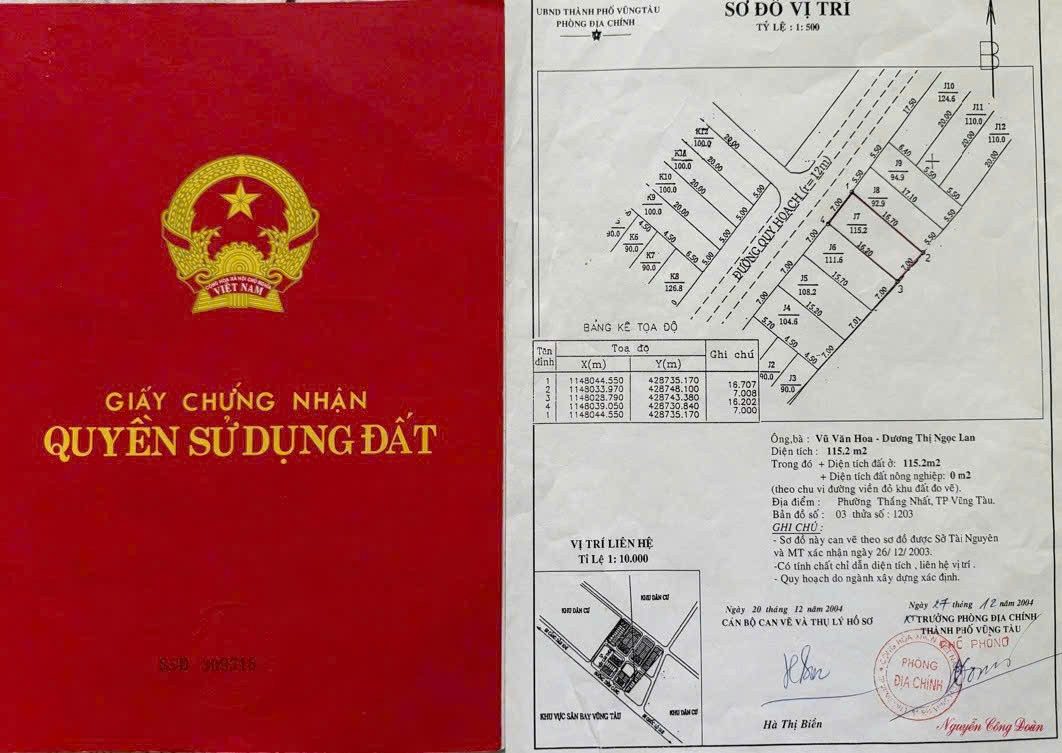 ĐẤT ĐẸP- GIÁ TỐT CHÍNH CHỦ BÁN ĐẤT Tại Phường Thắng Nhất, Thành Phố Vũng Tàu