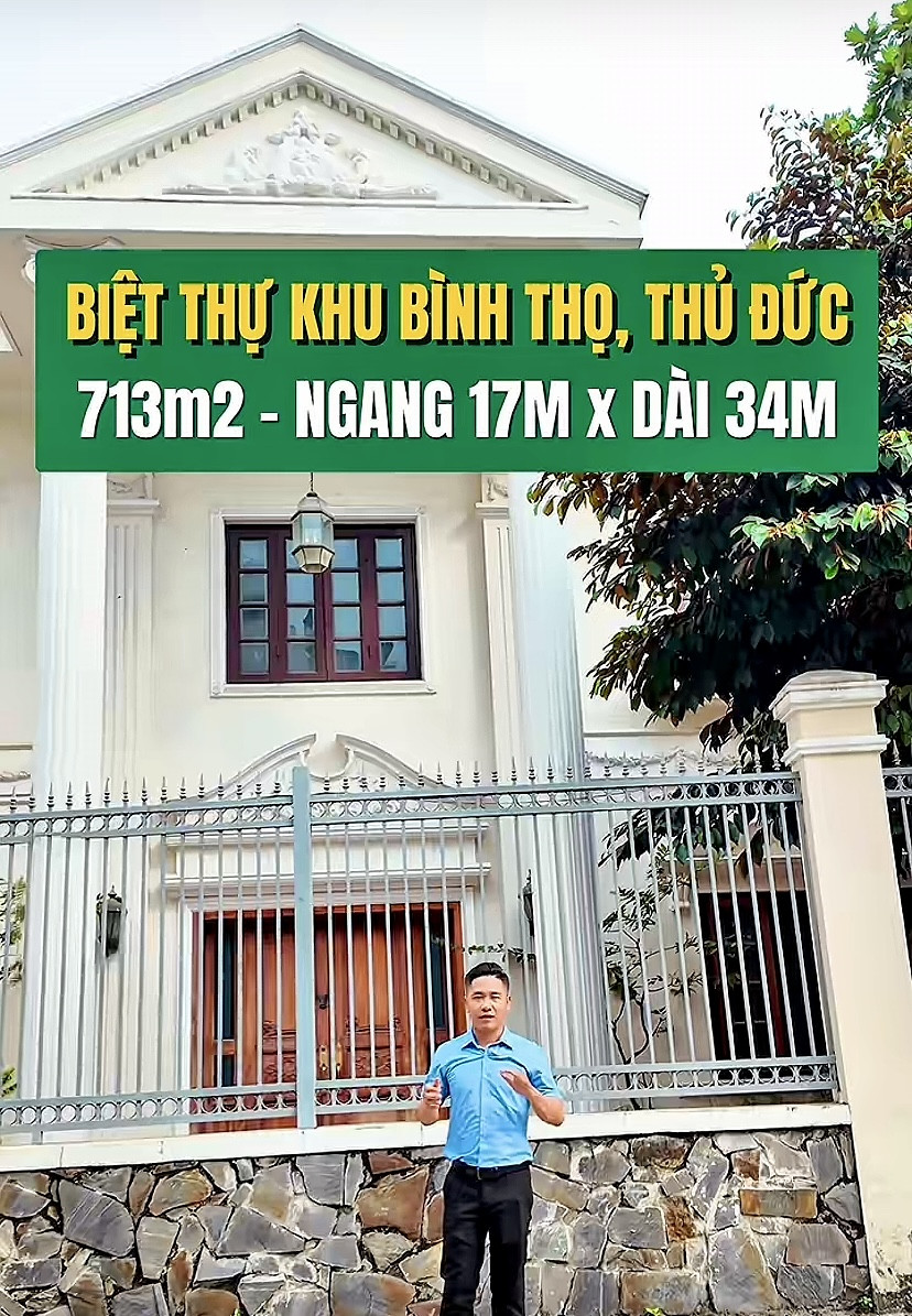 BÁN BIỆT THỰ ĐƯỜNG LÊ QUÝ ĐÔN, BÌNH THỌ, THỦ ĐỨC - 716M2 (24x33M) - BIỆT THỰ SÂN VƯỜN LÕI TT BÌNH THỌ - GIÁ 72 TỶ