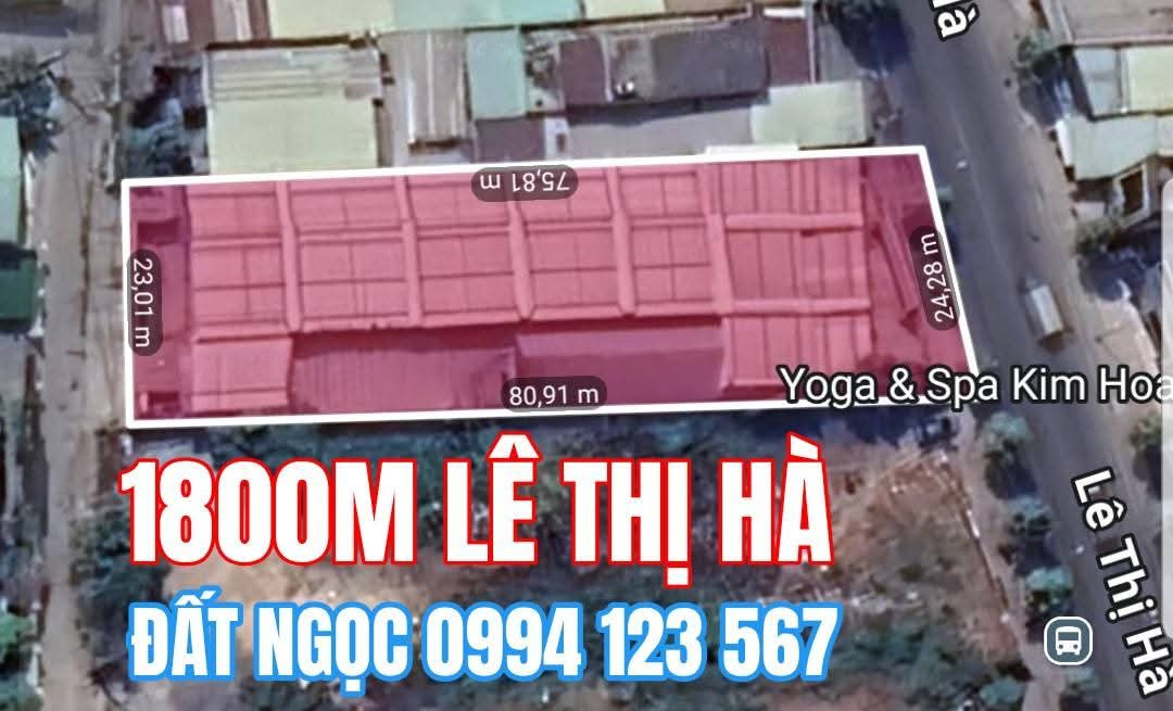 Bán đất mặt tiền Lê Thị Hà 2000m² ngang 25x80m giá 11.5 tỷ Xã Hóc Môn
