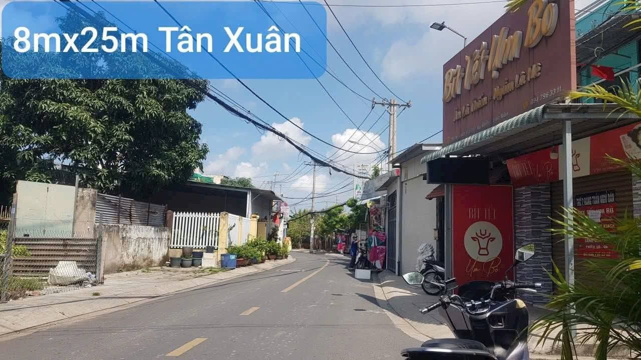 🔴Bán đất 200m² Tân Xuân 1 full thổ cư ngang 8x25m giá 8.15 tỷ tại Đường Lê Thị Hà Xã Hóc Môn