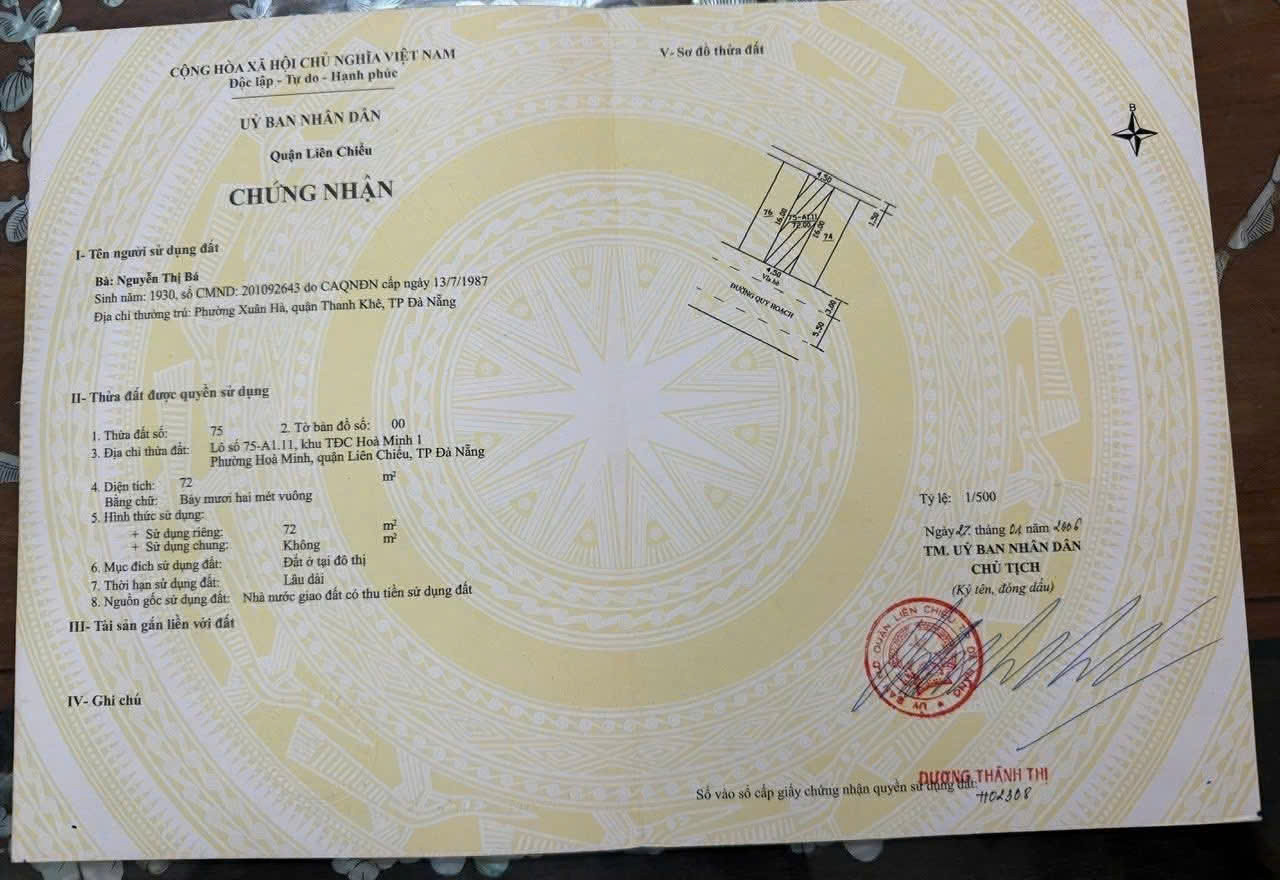 📌📌📌LÀM VIỆC TRỰC TIẾP GIÁ TỐT !!! Bán đất Lê Thiệt, Hòa Minh