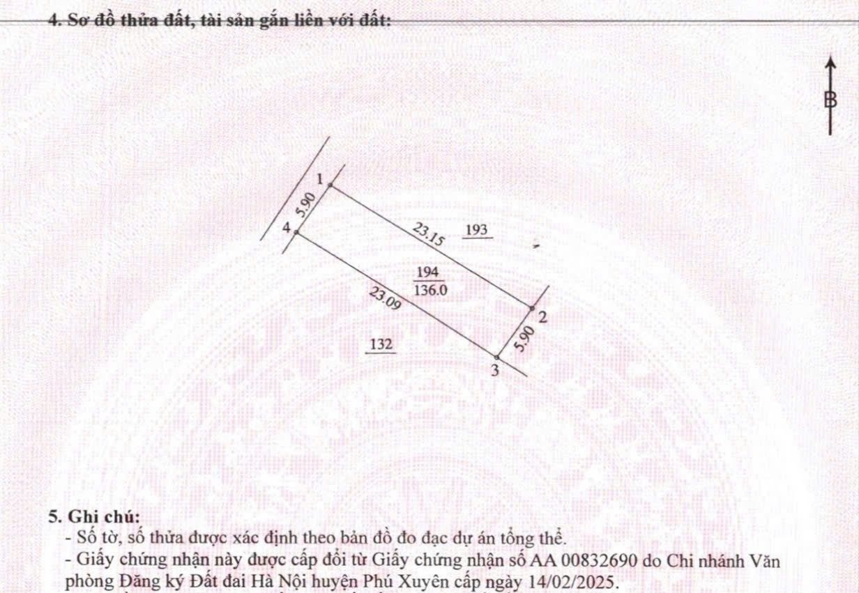 Bán Đất 136m² thổ cư 136m² giá 3.94 tỷ tại Đường Liên Thông Thị trấn Phú Xuyên Huyện Phú Xuyên Hà Nội
