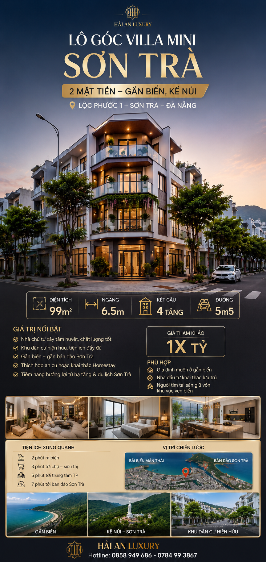 💎 LÔ GÓC VILLA MINI SƠN TRÀ – 2 MẶT TIỀN – GẦN BIỂN, KỀ NÚI