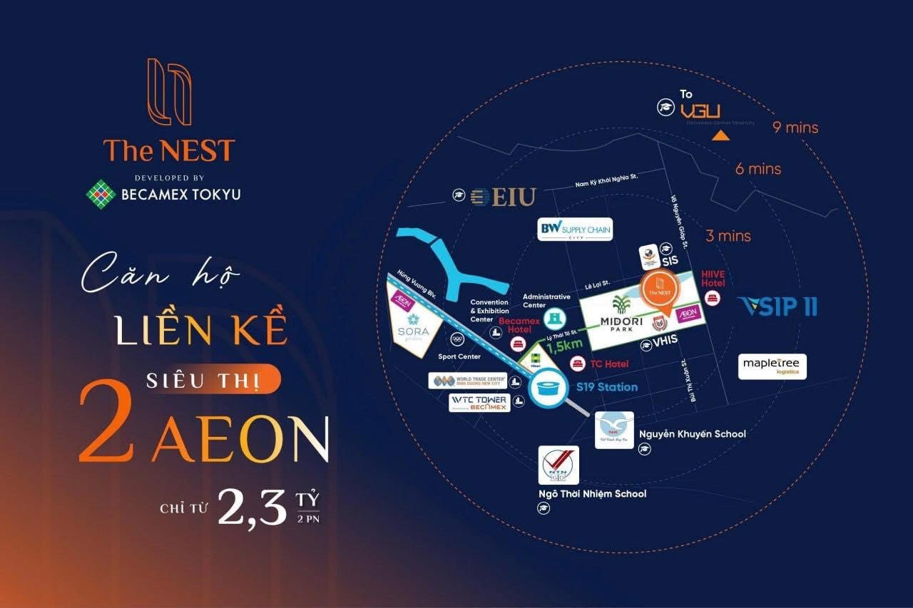 THE NEST – 紧邻两大 AEON 商场的公寓项目，价格仅从 23亿越南盾起
