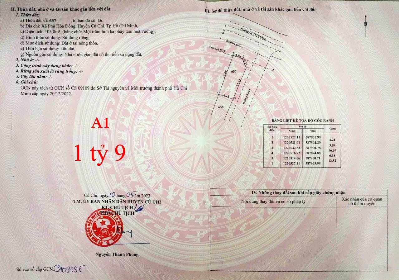- Đất full thổ nằm trong dân cư Phú Hòa Đông, chủ đang bớt 100 triệu so với giá thị trường ban đầu.