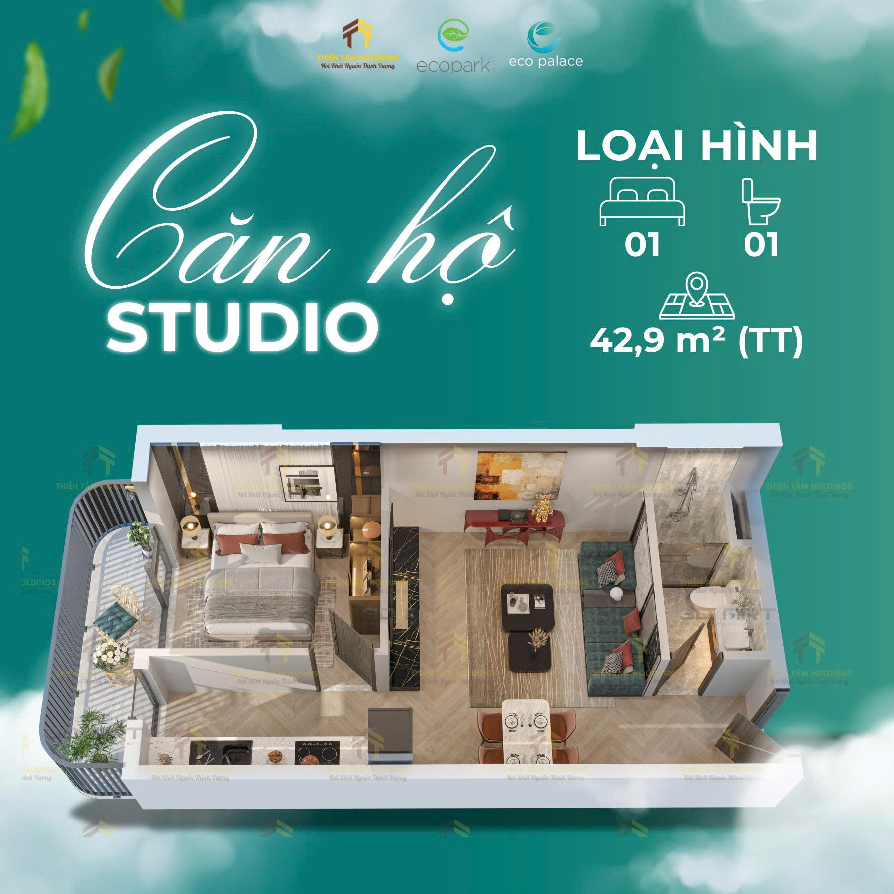 Căn Hộ View Pháo Hoa Cuối Cùng Tại Ecopalace BMT – Chỉ 2,08 Tỷ