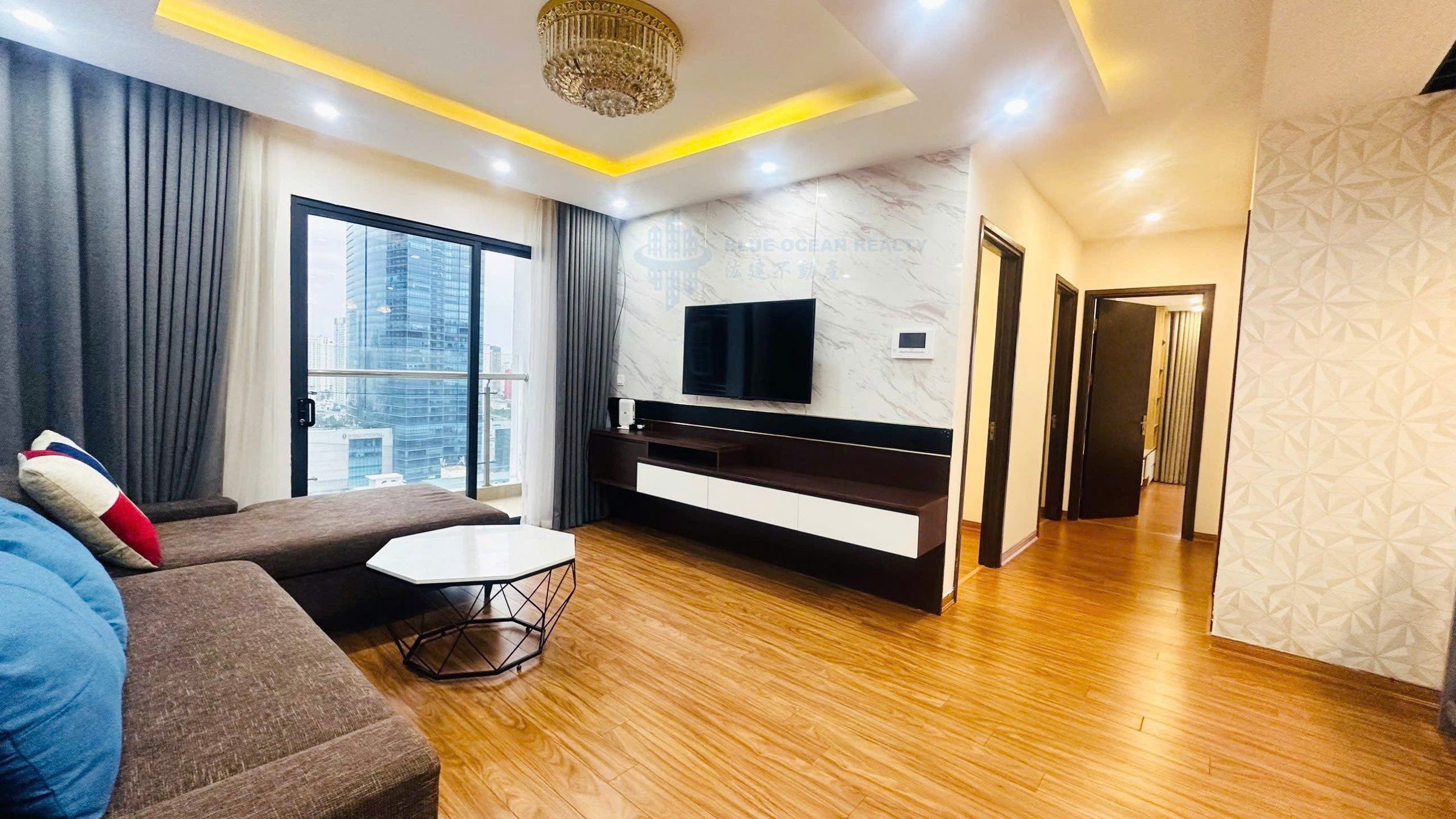 Cho Thuê Căn Hộ Cao Cấp The Sun Mễ Trì Hạ - Nam Từ Liêm 96M² 3 Ngủ - Full Nội Thất Xịn - Giá Thuê 20tr