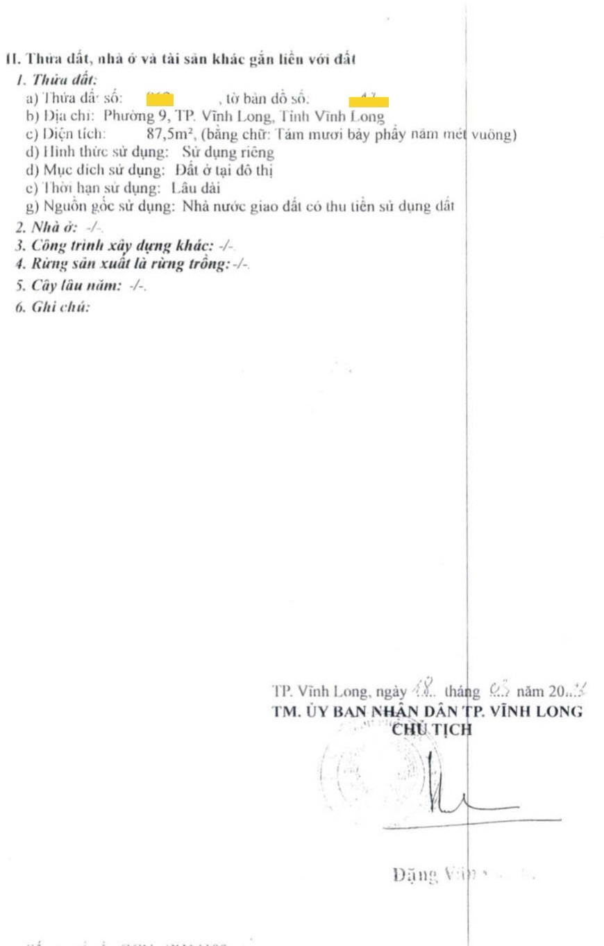 Bán đất 87.5m² full thổ cư ngang 5m giá 1.3 tỷ tại Đường N1 Phường Long Châu