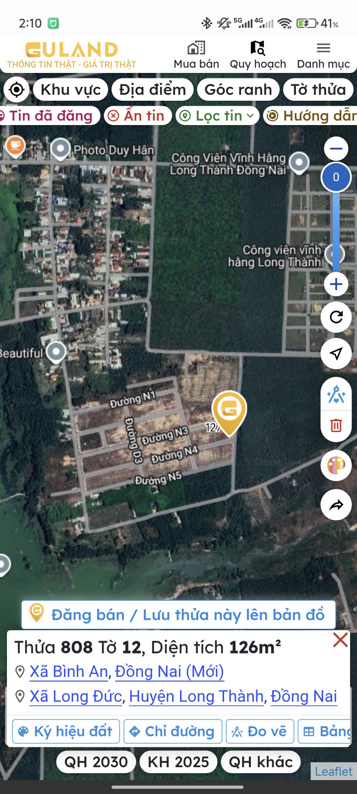 Bán đất 126m² full thổ cư ngang 6m giá 4 tỷ tại Đường N3 Xã Bình An